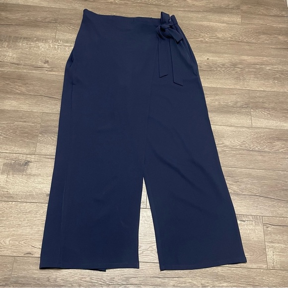 Halara High Waisted Tie Side Invisible Zipper Wide Leg Work Pants XL Reg NWT - Picture 2 of 8